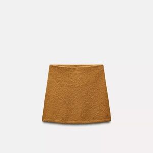 Brown A-Line Mini Skirt for Casual Wear